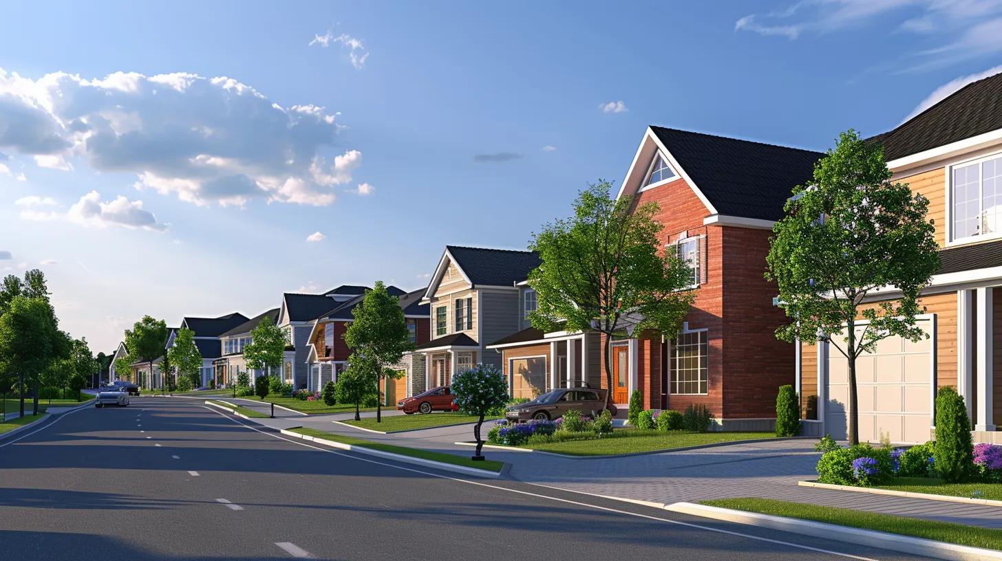 real houses with street no text no lettering