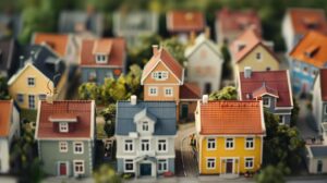 real houses with street no text no lettering